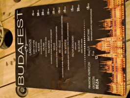 Budafest Langosz menu