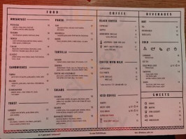 Tektura Cafe menu