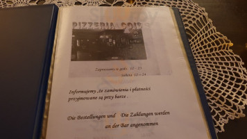 Pizzeria Cois menu