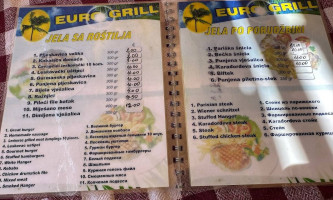 Euro Grill menu