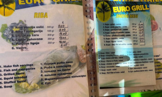 Euro Grill menu