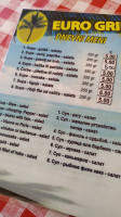 Euro Grill menu