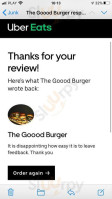 The Goood Burger menu