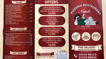 Napoli Pizzeria menu