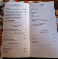 Pasta Viva menu