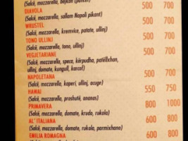 Piceri Ciao menu