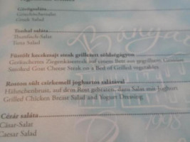 Banyato Vendeglo Kft. menu