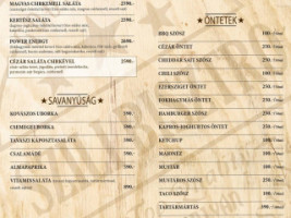 Szili Bisztro menu