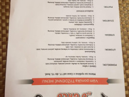 Pizza S Dorucenim, Obcerstveni menu