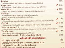 Roxy Etterem menu