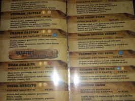 Rio Bravo Saloon menu