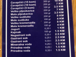 Ćevabžinica Željo menu