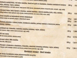 Steak House menu