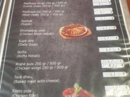 Restorant Tymi menu