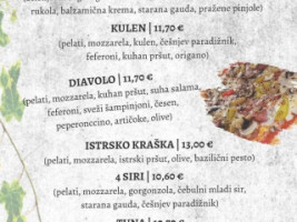 Restavracija Sova Bled menu