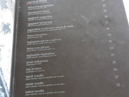 Gustavia Cafe menu