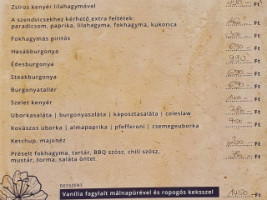 Kovács Kocsma menu