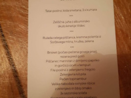 Galerija Okusov, Kulinarični Turizem In Storitve, D.o.o. menu