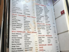 Balkan Lokantası menu