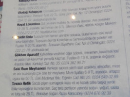 Tavacı Refik menu