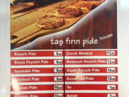 Taş Fırın Pide menu