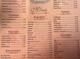 Münire Sultan Sofrası menu