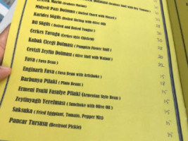 Aşiyan Meyhanesi menu