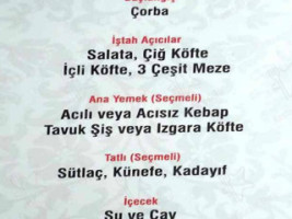 Zİya şark Sofrası Kavacık şb menu