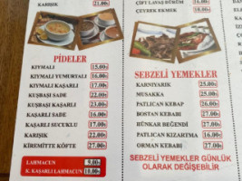 Merkez Lokantası menu