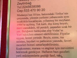 Vedat’ın Yeri menu