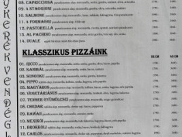 Aranykerék Vendéglő menu