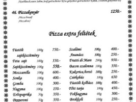 Il Caminetto Pizzéria menu