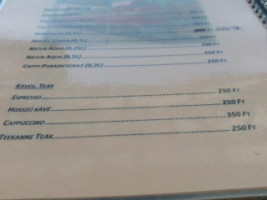 Bakter Bisztró menu