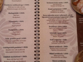 Jani Csárda menu