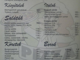 Klotild Pizzéria menu