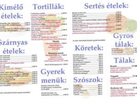 Fortuna Pizzéria Zsámbék menu