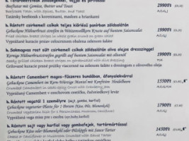 Korzó menu