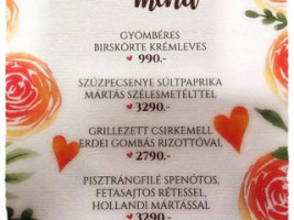 Székely Tanya menu