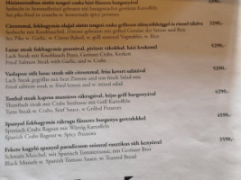 Apetito Étterem menu