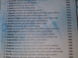 Grande Pizza Family menu