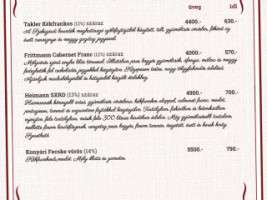 A Vigadó Étterem menu