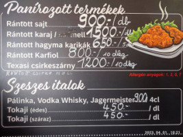 Grill Büfé menu