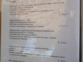 Miska Pince Csárda menu