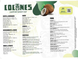 Cocones Cocktail menu