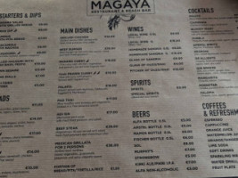 Magaya menu