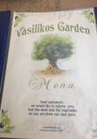 Vassilikos Garden menu