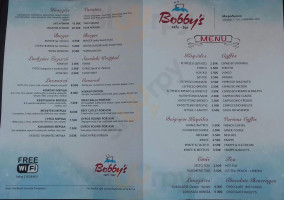 Bobby's Cafe Bar Restaurant menu