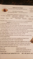 Saklı Vadi Cafe menu